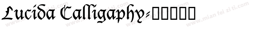 Lucida Calligaphy字体转换